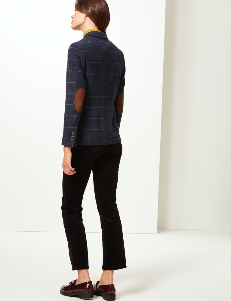 Tweed blazer new arrivals womens elbow patches