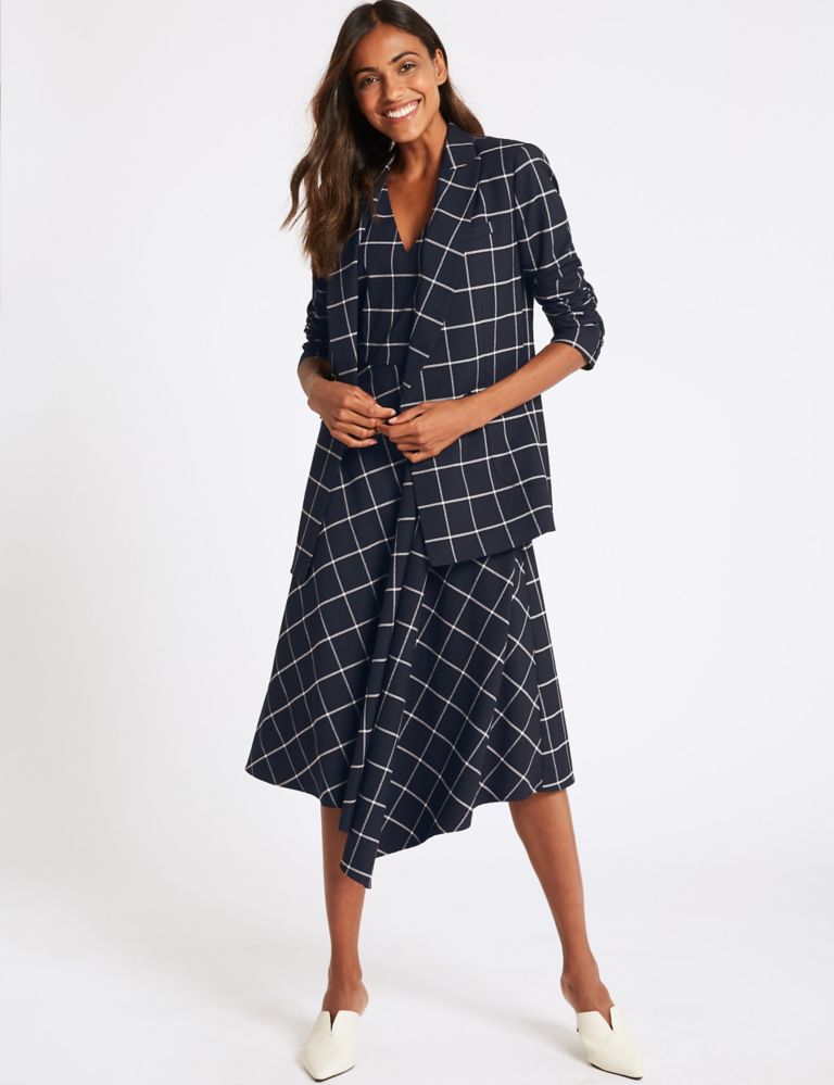 Checked Fit & Flare Midi Dress 5 of 5