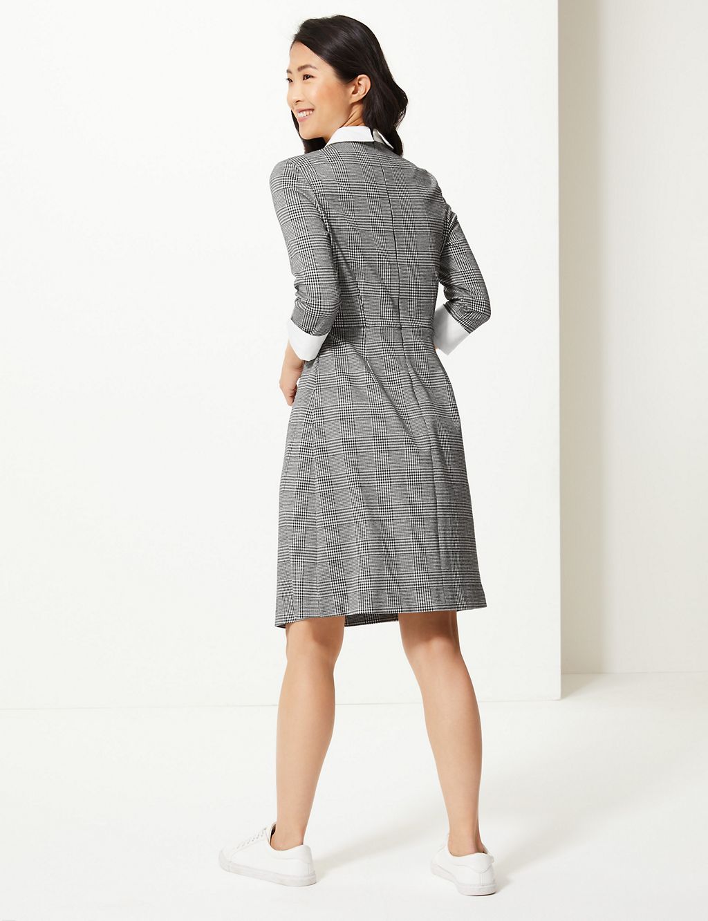 Checked Fit & Flare Midi Dress 4 of 4