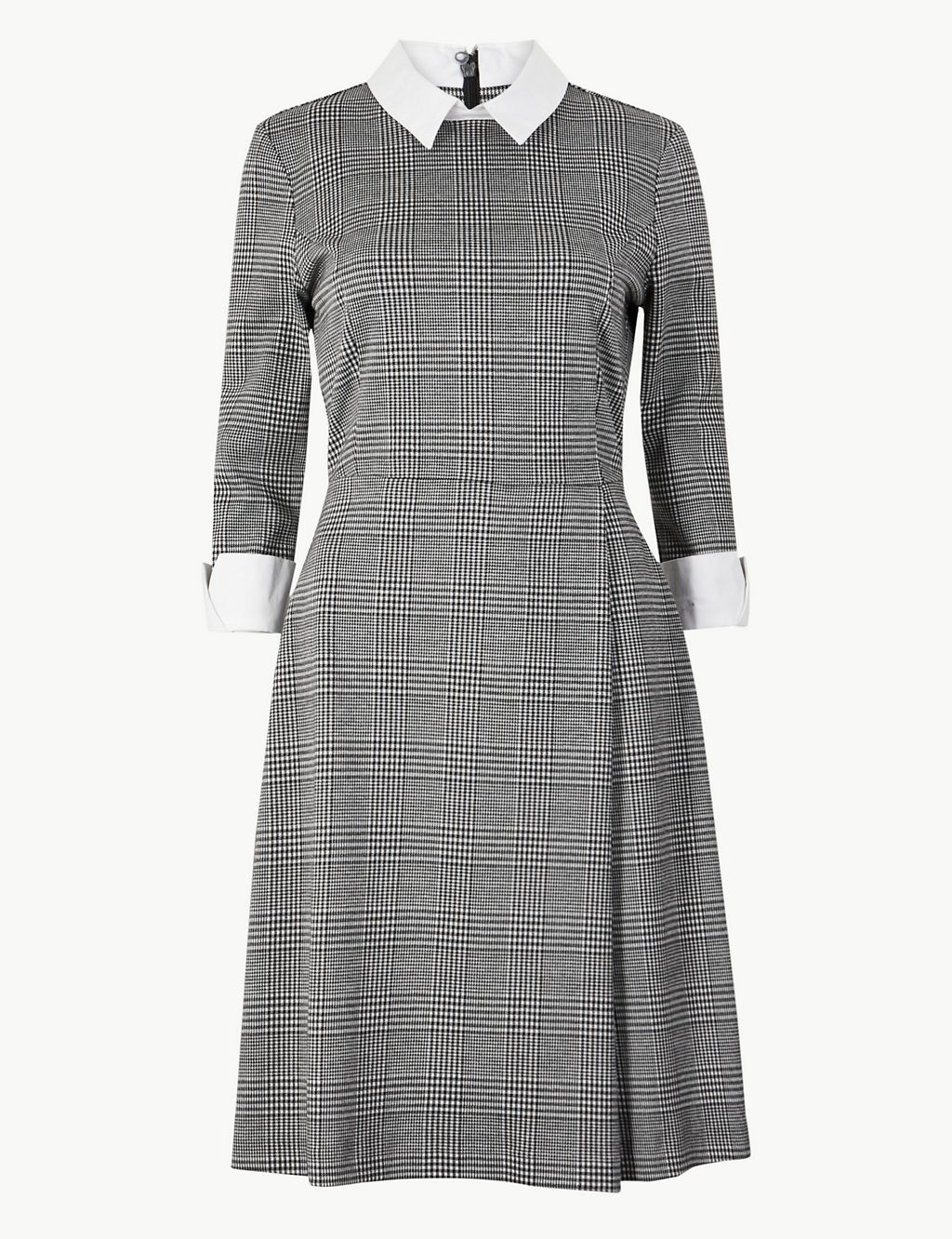 Checked Fit & Flare Midi Dress 1 of 4