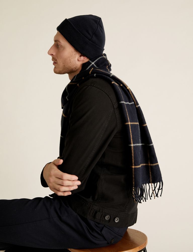 Checked Hat and Scarf Set 1 of 4