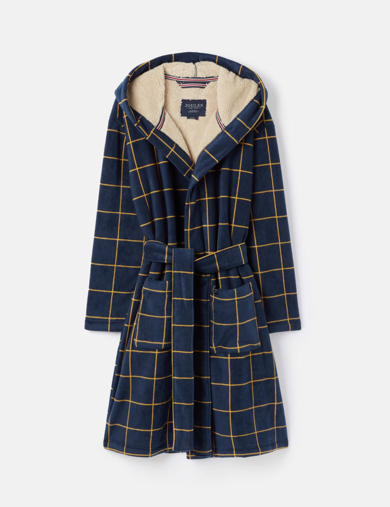 Checked Hooded Dressing Gown Joules M S