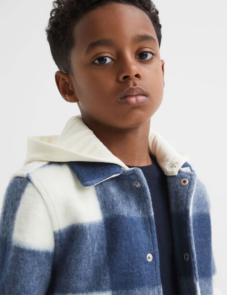 Checked Hooded Jacket (4-14 Yrs) 5 of 5