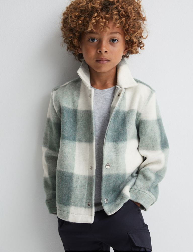 Checked Hooded Jacket (4-14 Yrs) 1 of 5