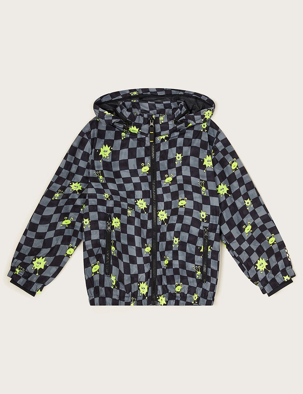 Checked Hooded Raincoat (3-13 Yrs) 1 of 5