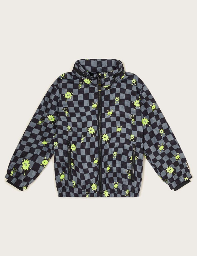Checked Hooded Raincoat (3-13 Yrs) 1 of 5