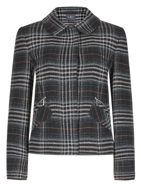 Checked Jacket with Wool Image 2 of 4