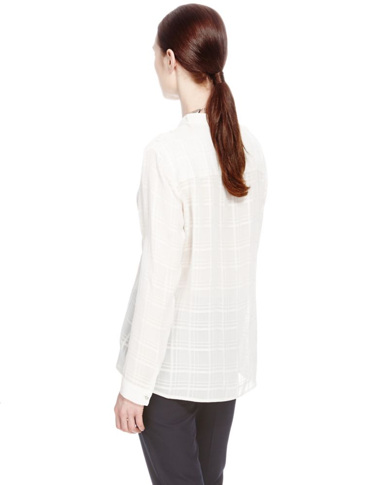 Checked Jacquard Blouse 3 of 3