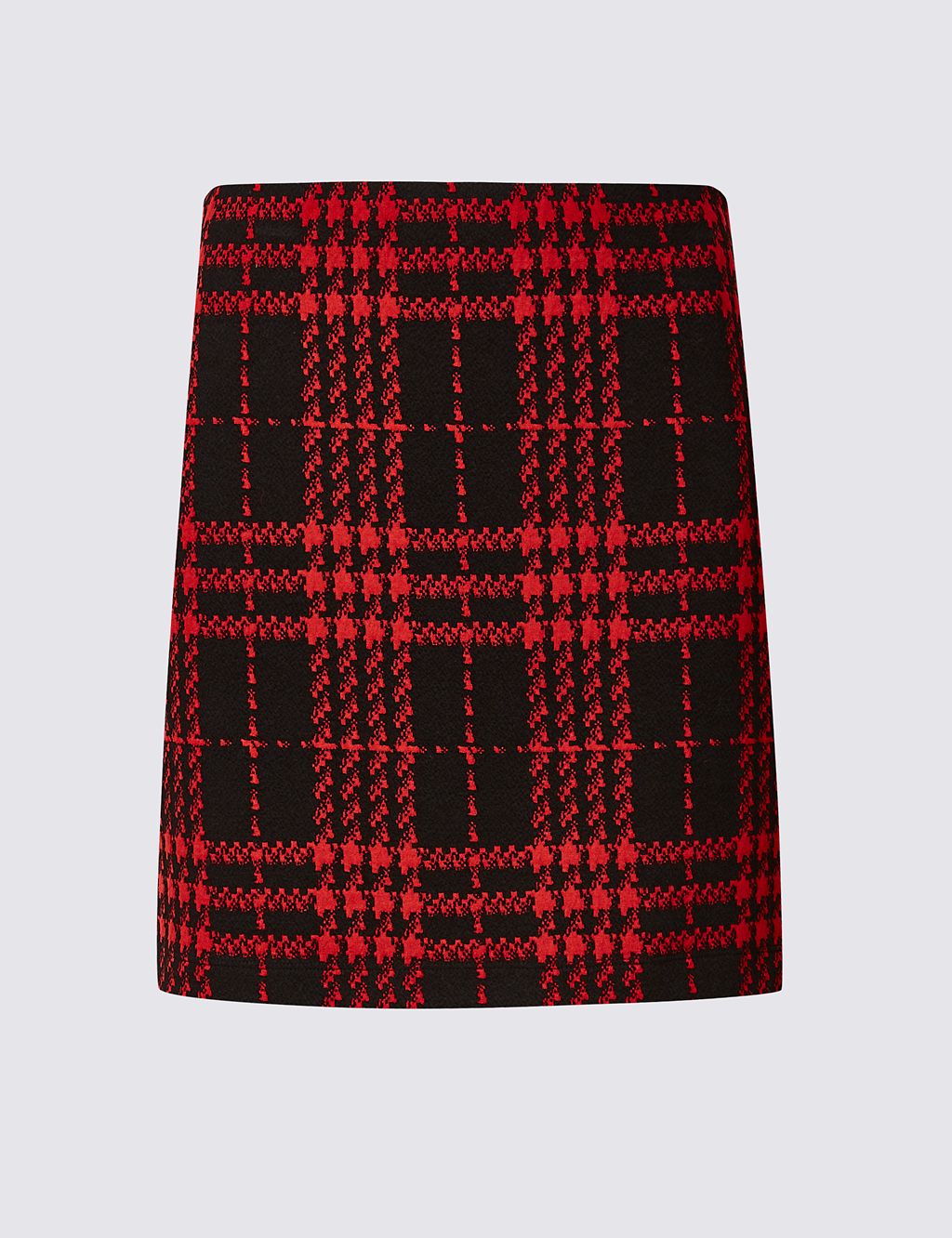 Checked Jersey A-Line Mini Skirt 1 of 5
