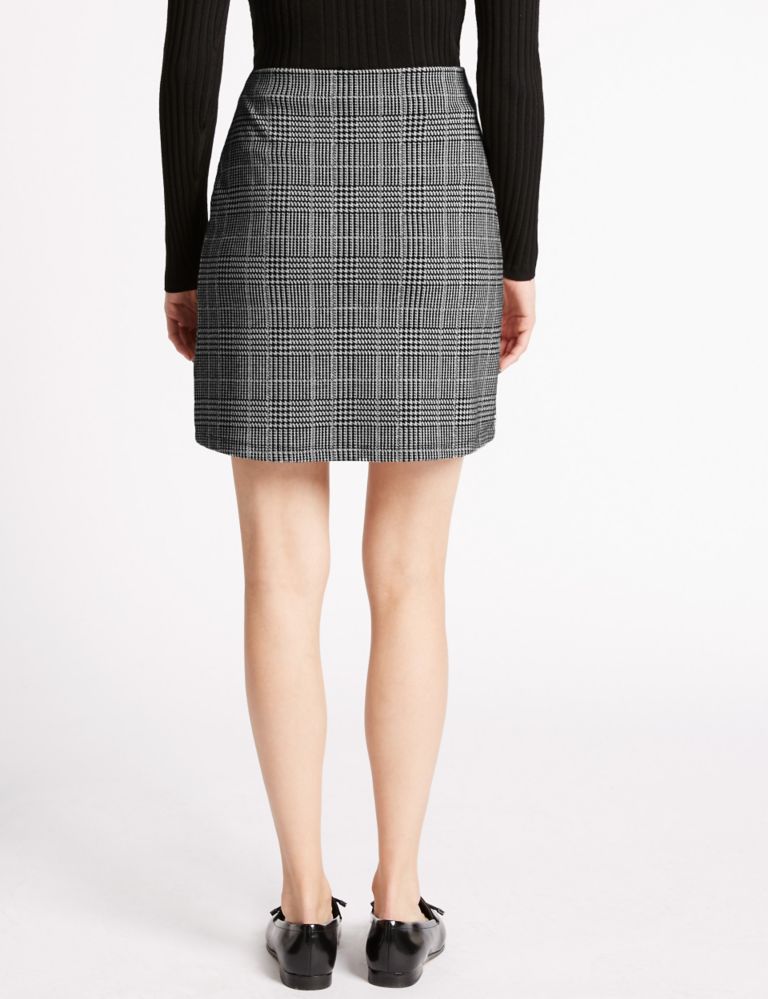 Checked Jersey Mini Skirt 3 of 3
