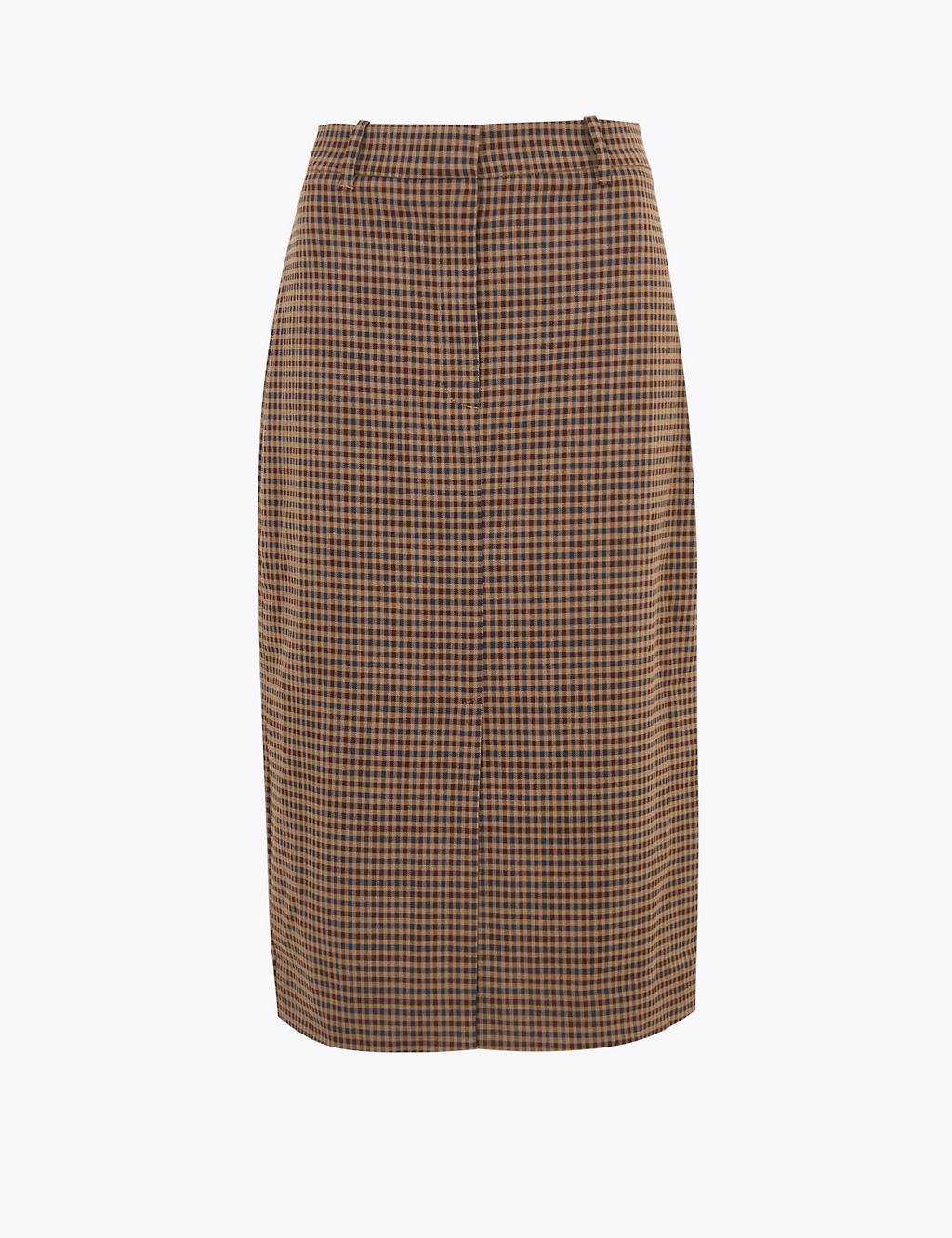 Checked Knee Length Pencil Skirt | M&S Collection | M&S