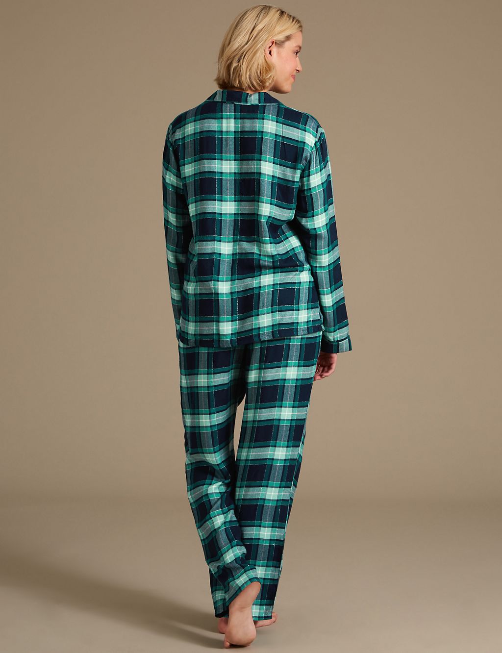 Checked Long Sleeve Pyjama Set 2 of 4