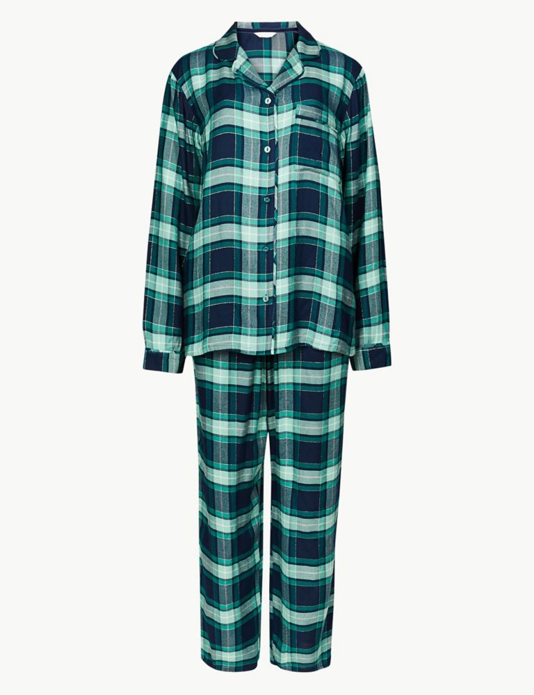 Checked Long Sleeve Pyjama Set 2 of 4