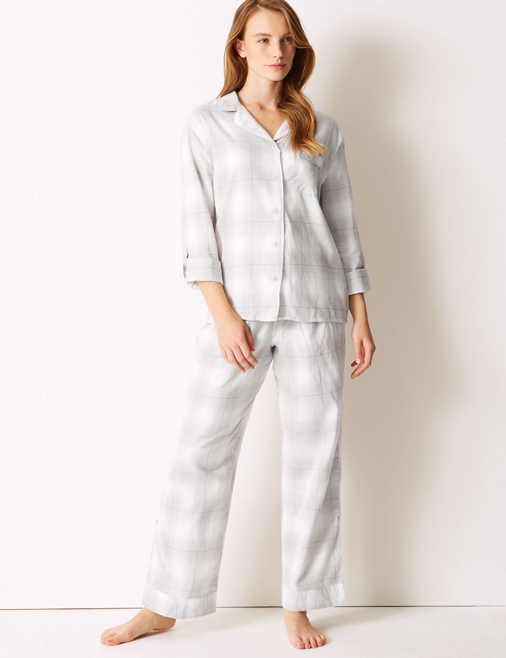 Checked Long Sleeve Pyjama Set 3 of 7