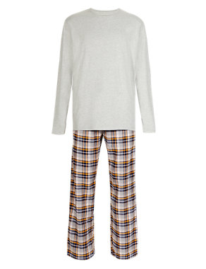 Checked Long Sleeve Tee & Trousers Set Image 2 of 4