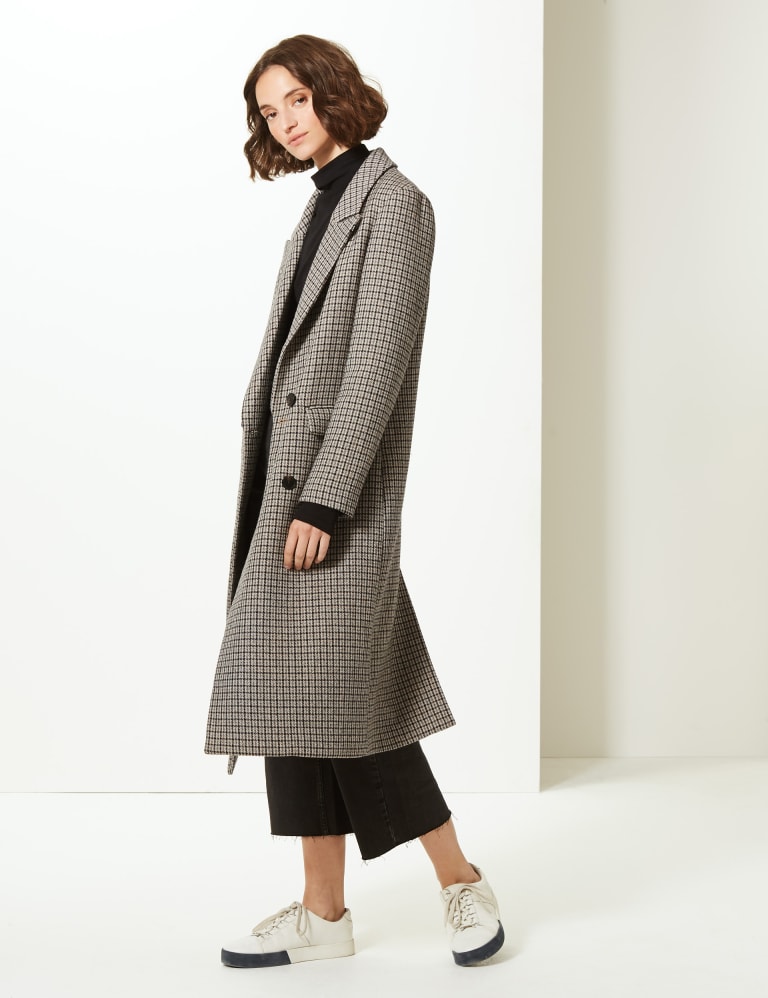 Checked Longline Coat Limited Edition M S