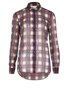 Checked Longline Shirt Image 2 of 4