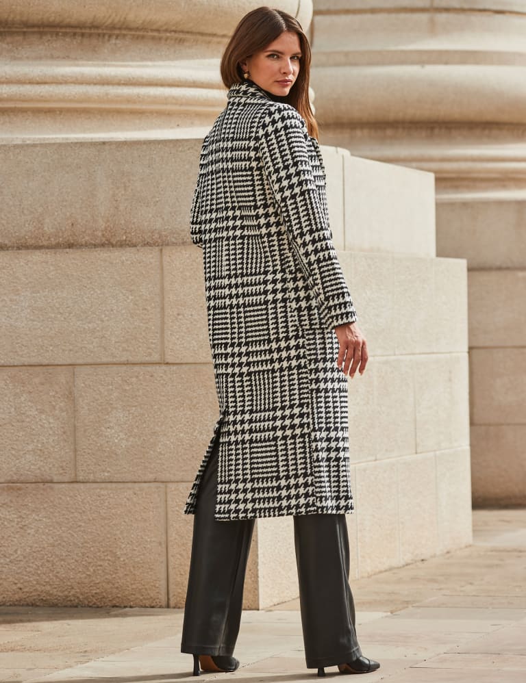 Marks and spencer checked coat hotsell