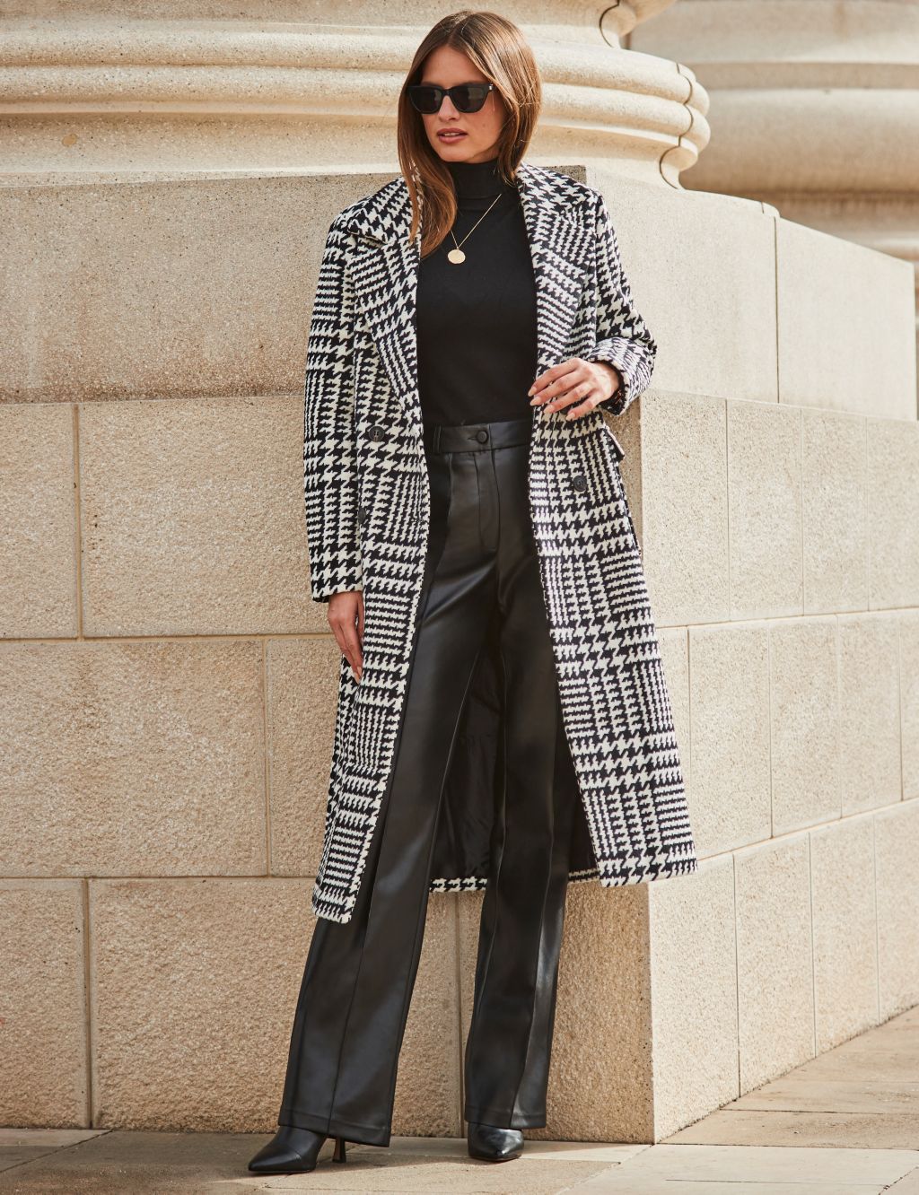 Checked Longline Tailored Coat 5 of 5