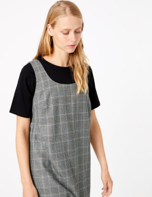 womens midi pinafore dress