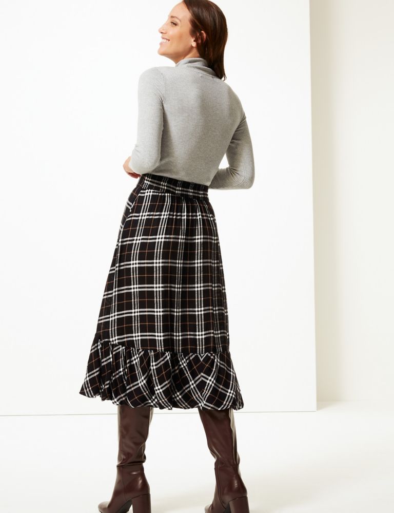 Checked Midi Skirt | M&S Collection | M&S