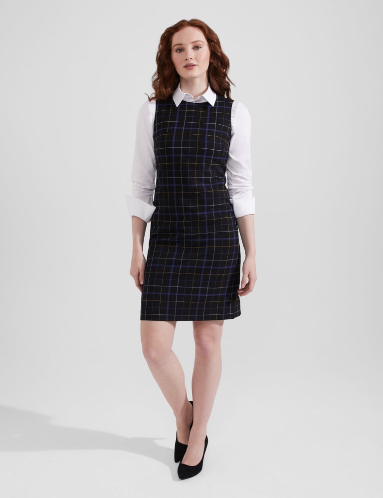 Checked shift dress store