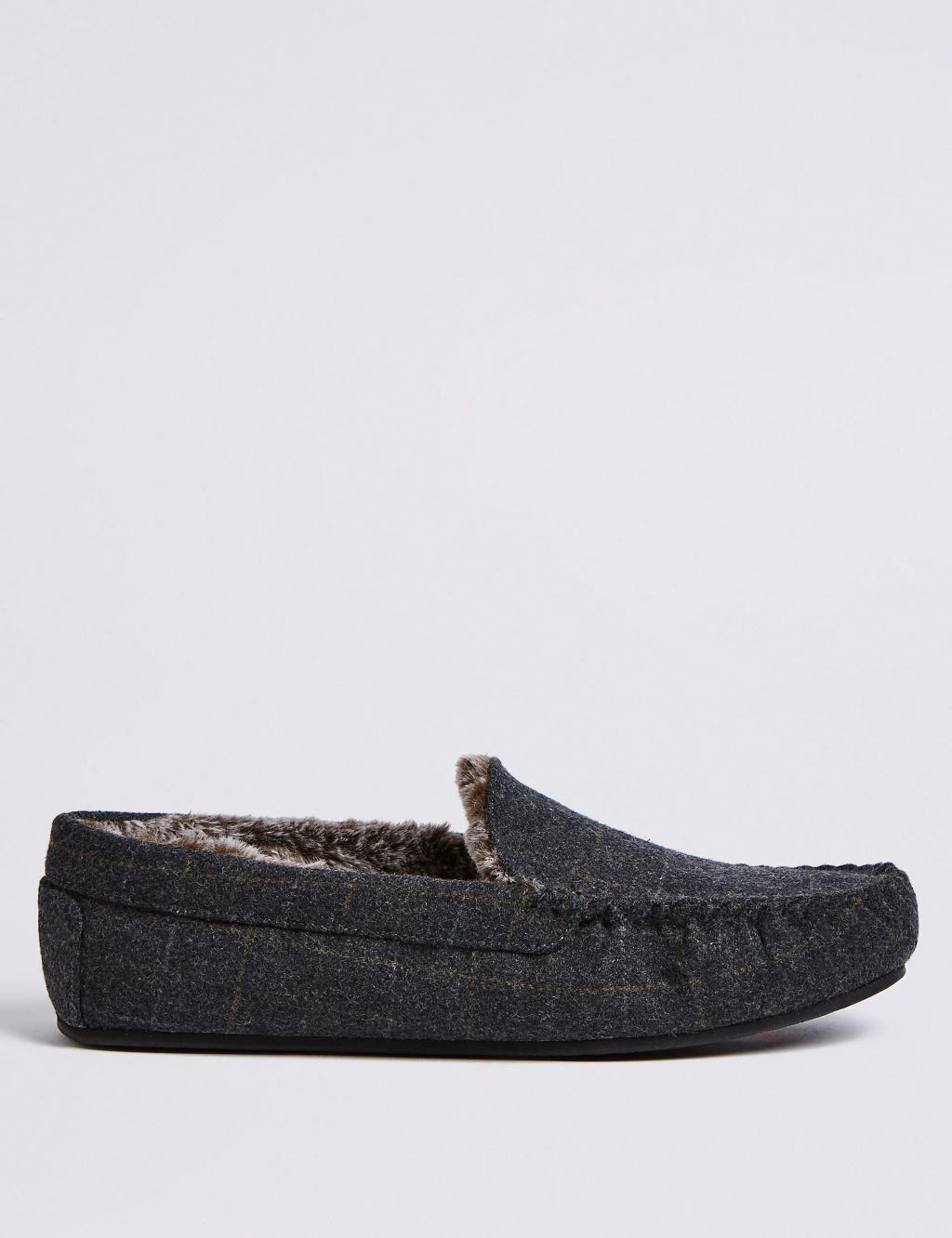 Checked Moccasin Slippers with Freshfeet™ 1 of 6