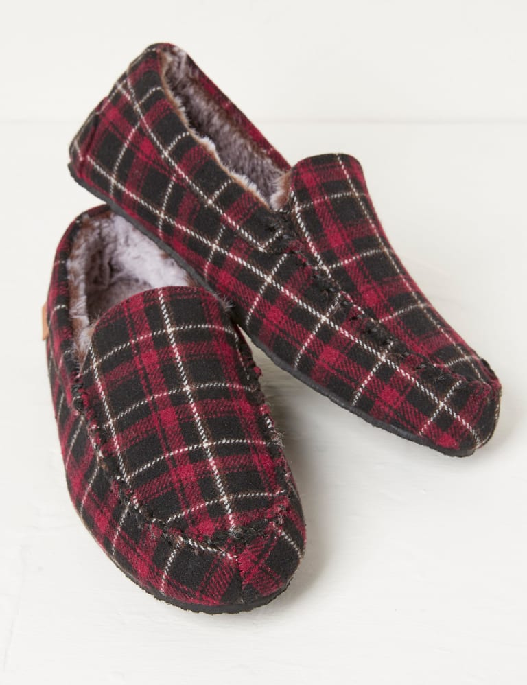 Tartan moccasin slippers new arrivals
