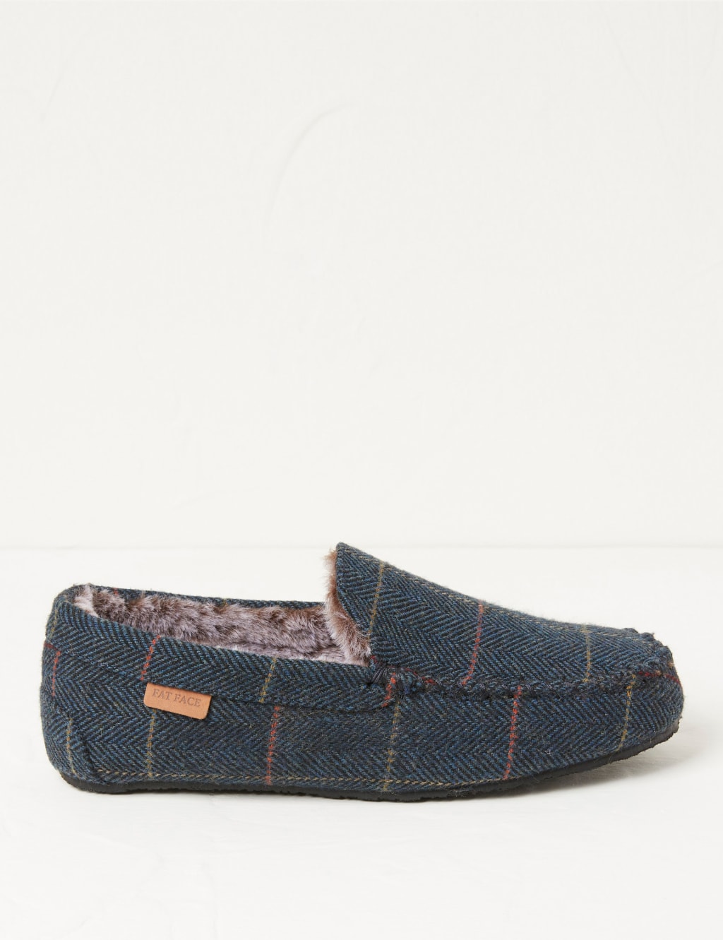 Checked Moccasin Slippers