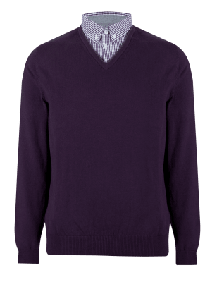 Marks and spencer 2025 mock shirt jumper men's