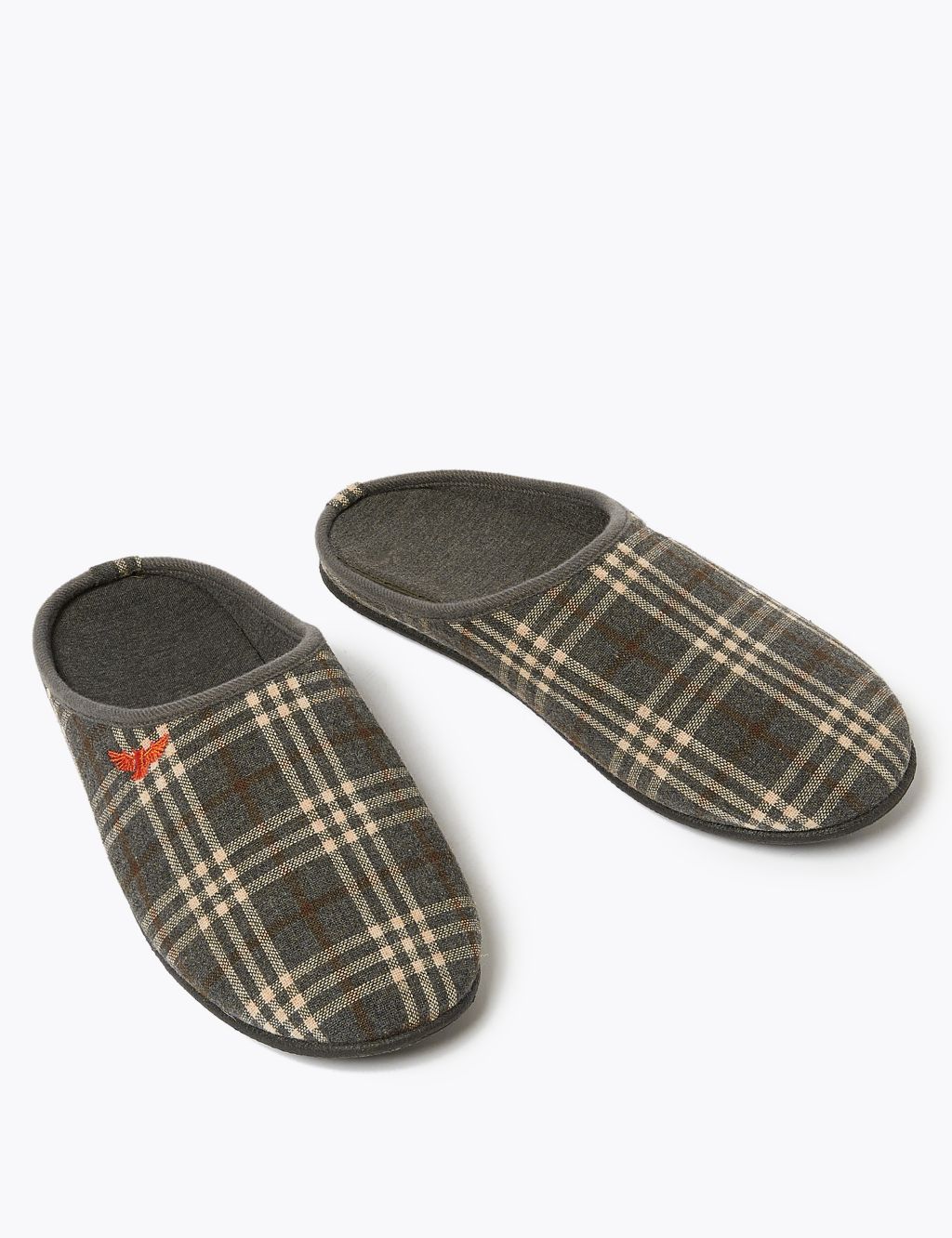 Checked Mule Slippers with Freshfeet™ 2 of 5