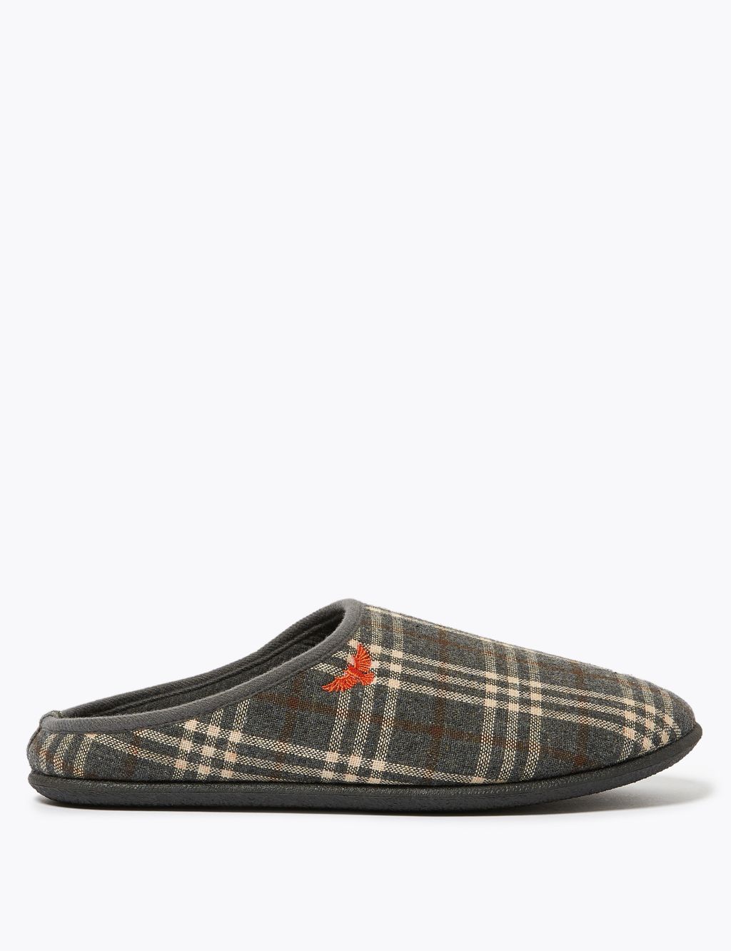 Checked Mule Slippers with Freshfeet™ 1 of 5