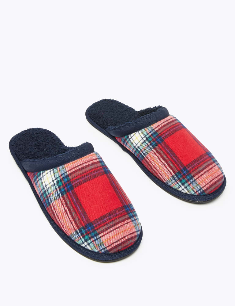 M s top tartan slippers