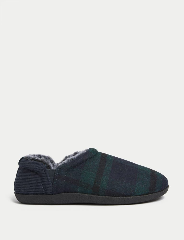 Checked Mule Slippers 1 of 4