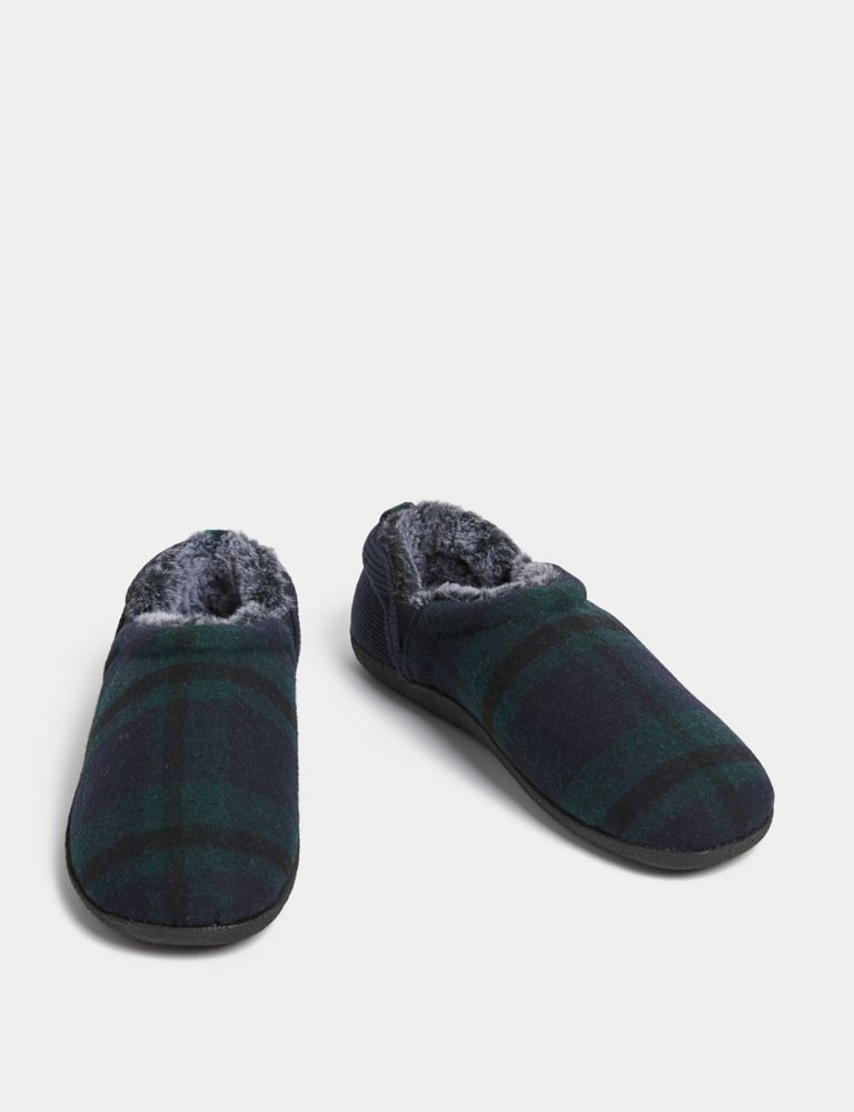 Checked Mule Slippers | M&S Collection | M&S