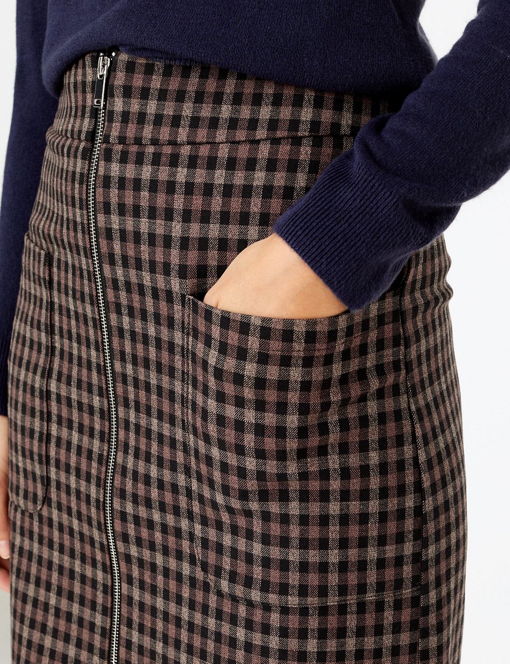 Checked Patch Pocket Mini Skirt 2 of 4