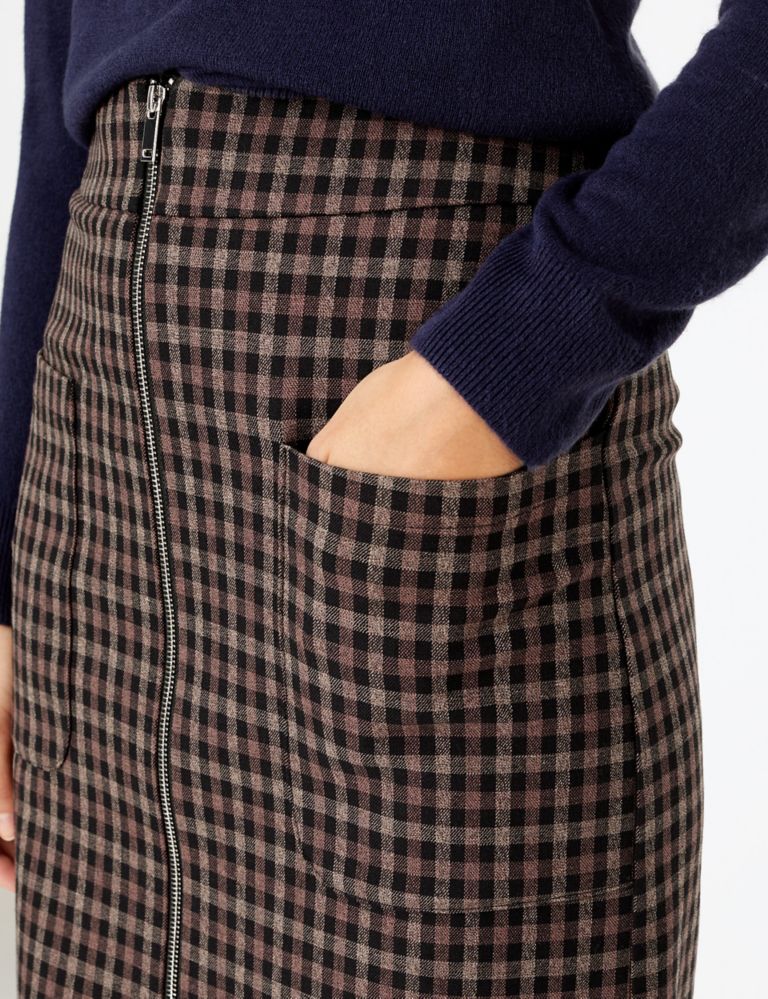 Checked Patch Pocket Mini Skirt 3 of 4