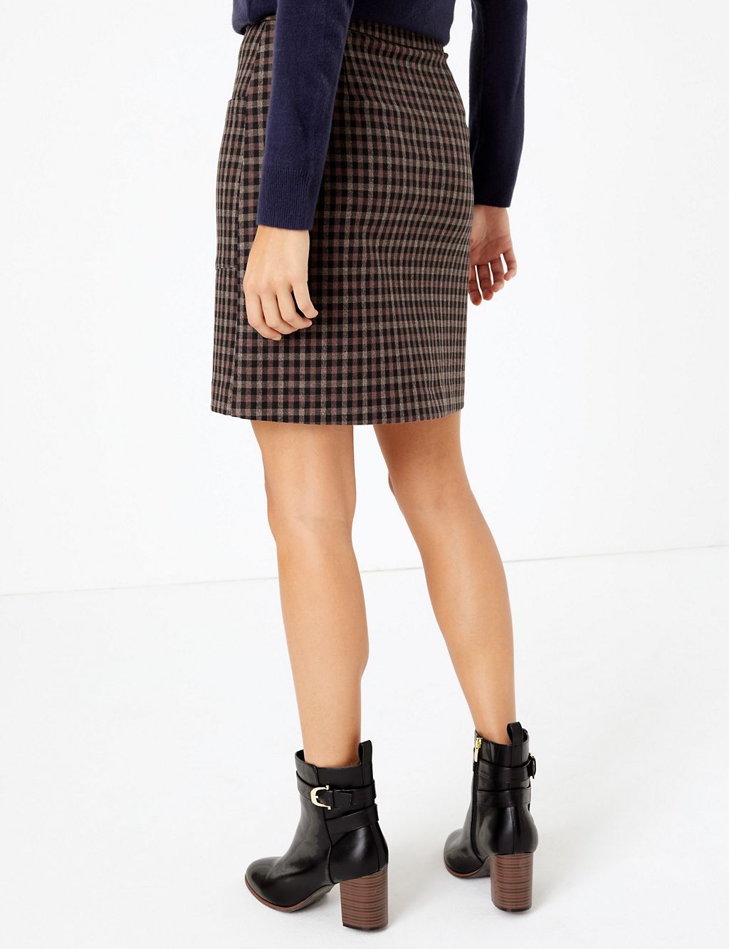 Checked Patch Pocket Mini Skirt 4 of 4