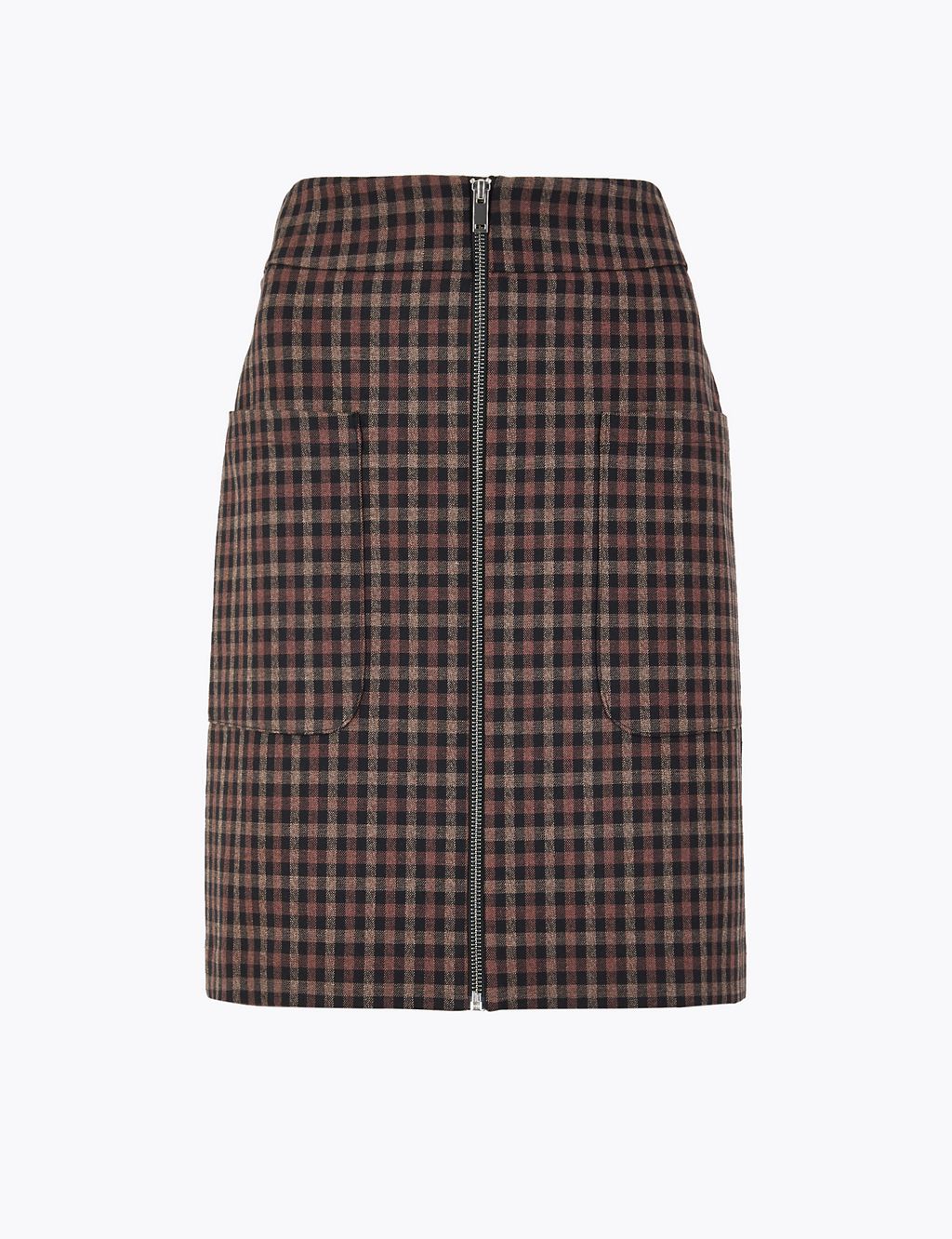Checked Patch Pocket Mini Skirt 1 of 4