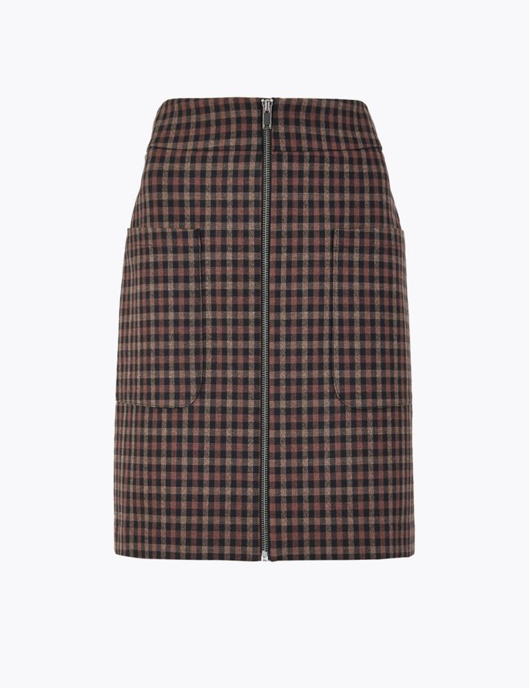 Checked Patch Pocket Mini Skirt 2 of 4