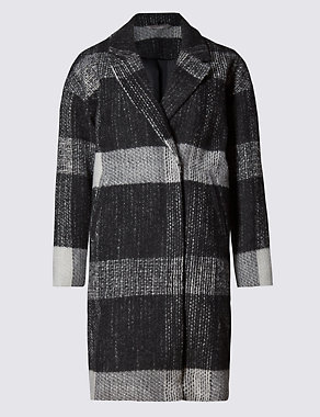 Checked Peacoat with Wool Image 2 of 3