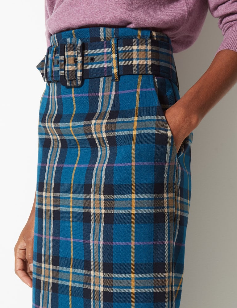 Blue skirt marks and spencer sale