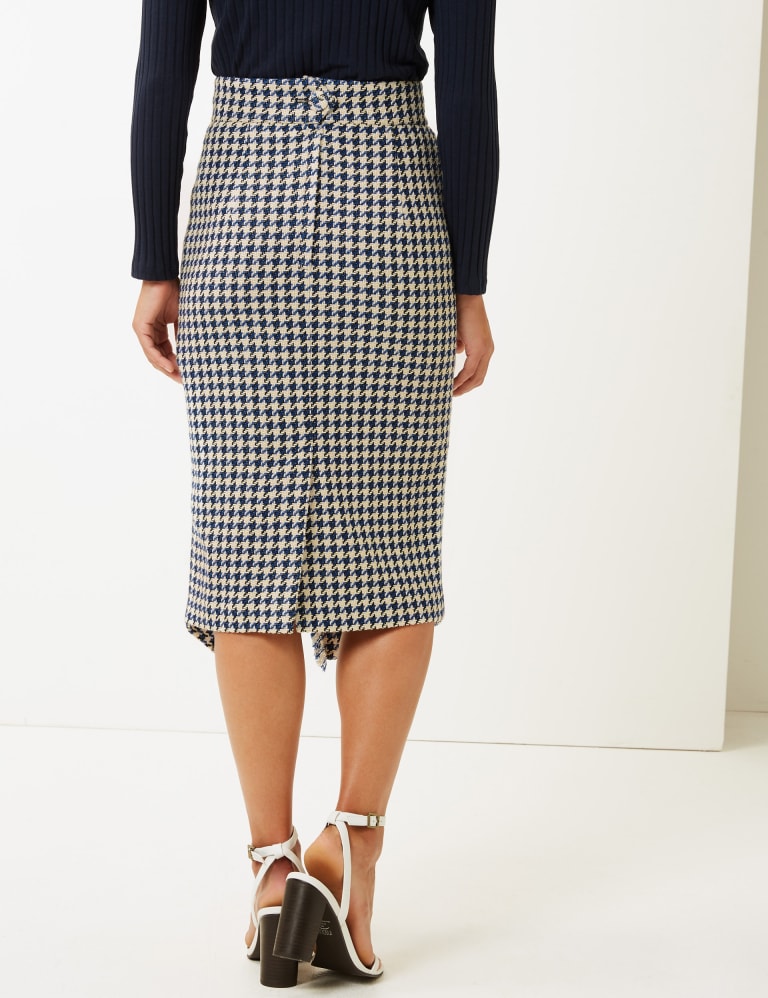 Checked Pencil Midi Skirt 4 of 4