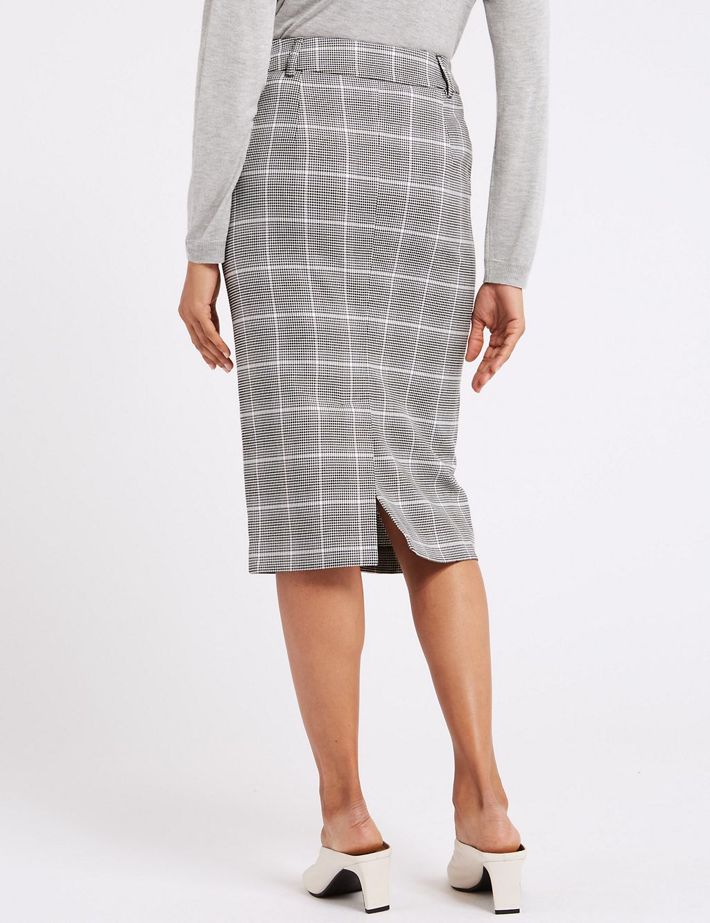 Checked Pencil Skirt 4 of 5