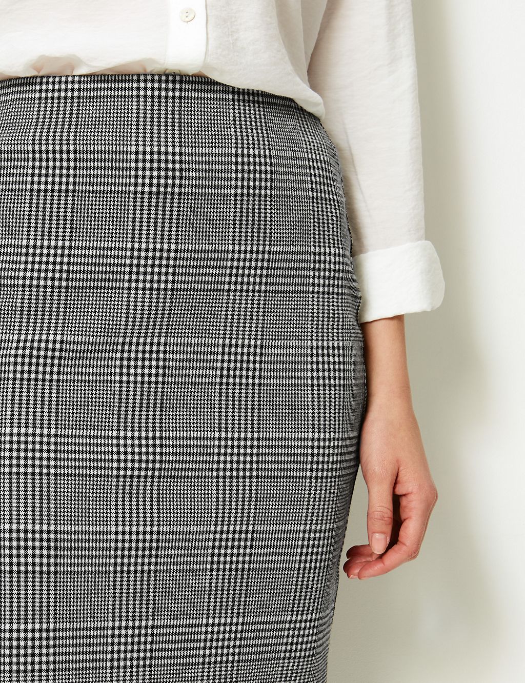 Checked Pencil Skirt 4 of 4