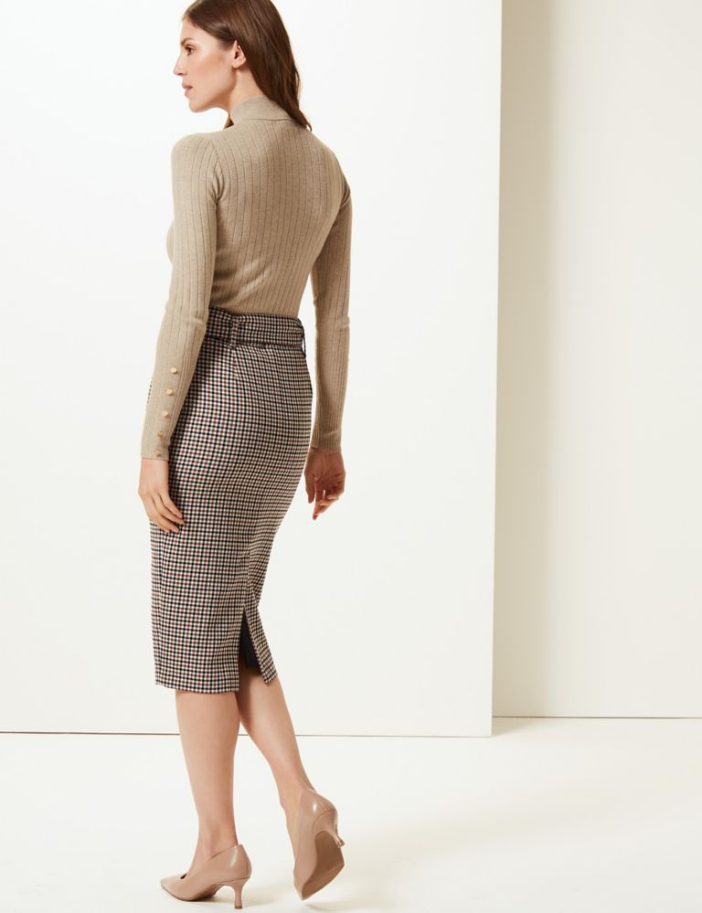 Checked Pencil Skirt 3 of 4