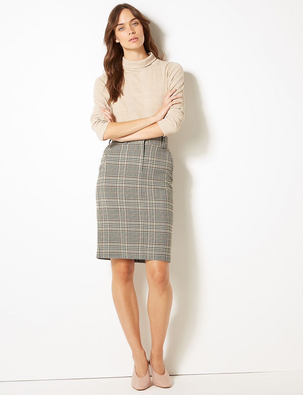 Checked Pencil Skirt 2 of 5