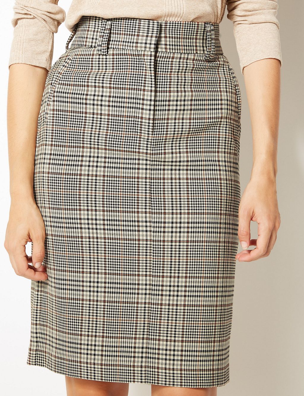 Checked Pencil Skirt 5 of 5