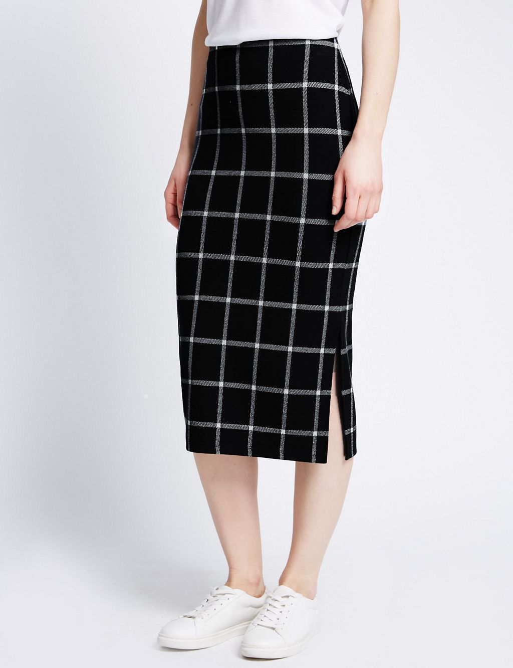Checked Pencil Skirt 3 of 3