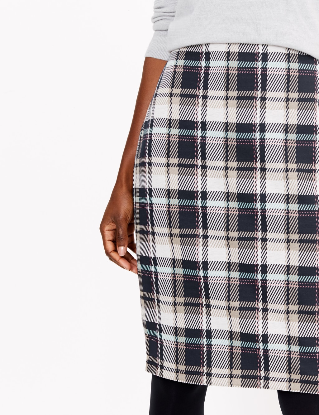 Black and white deals checkered pencil skirt